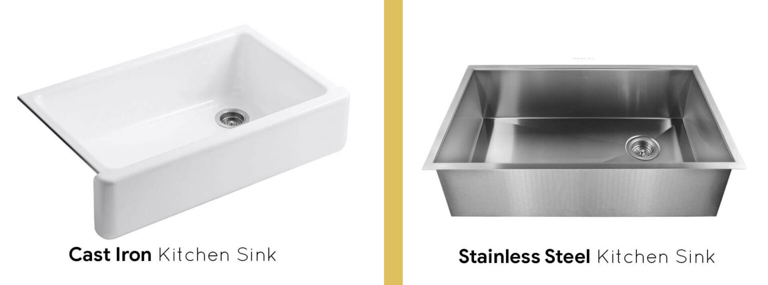 cast iron kitchen sink vs stainless