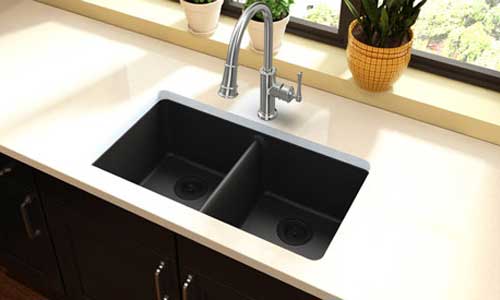 3. Elkay Quartz Classic ELGU3322BK0 Double Undermount Kitchen Sink