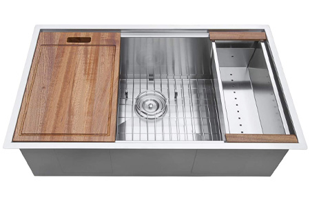 2. Ruvati 32-inch Single Bowl Undermount Kitchen Sink