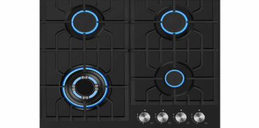 Empava EMPV-34GC5L90A 24-Inch Black Tempered Glass Gas Cooktop