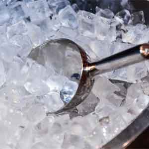 ice to remove plastic off glass stovetop